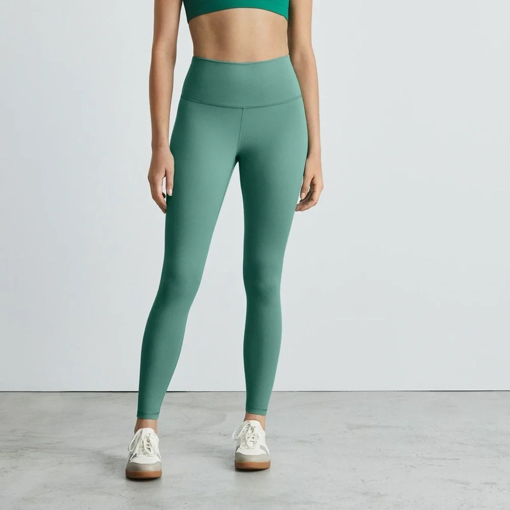 Everlane XS Teal Perform High Rise Ankle Leggings Recycled Nylon Yoga